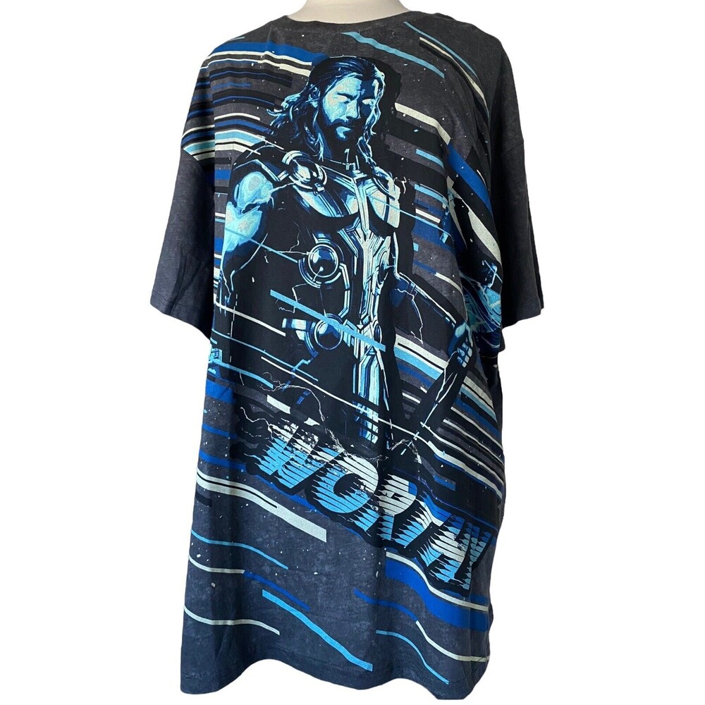 NEW Marvel Shirt Adult 2XL XXL Thor Worthy Love And Thunder Disney Parks Gray